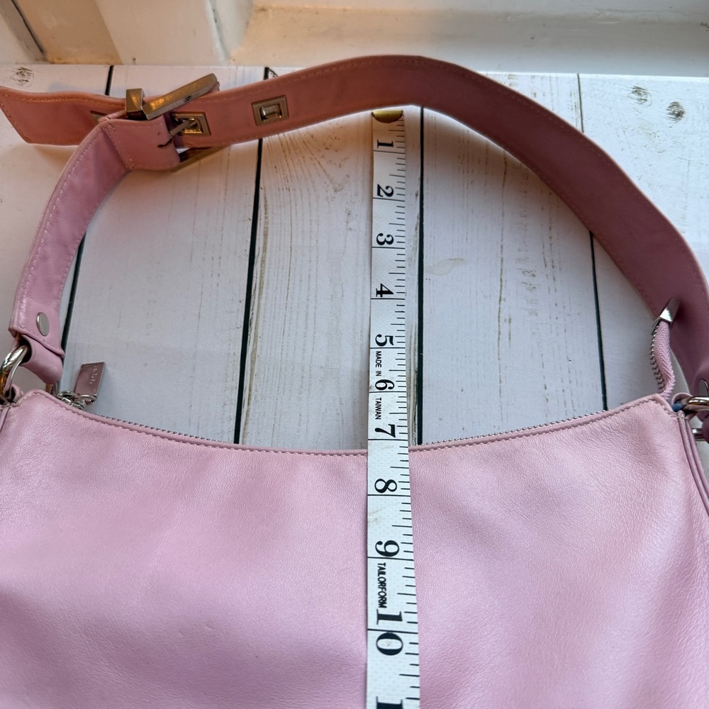 Perlina | Shimmery Pink Leather Shoulder Bag - Picture 15 of 16